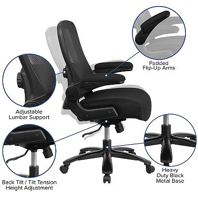 Emma and Oliver Big & Tall Black Mesh Executive Swivel Office Chair ...