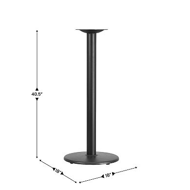 Emma and Oliver 18" Round Restaurant Table Base with 3" Dia. Bar Height Column