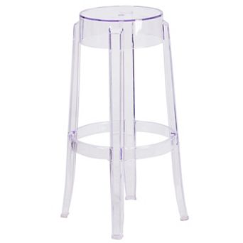 Emma and Oliver 29.75"H Transparent Barstool