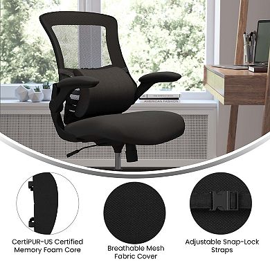 Emma and Oliver Zurich Black Lumbar Cushion for Home, Work and Travel with CertiPUR-US Certified Memory Foam and Machine Washable Cover