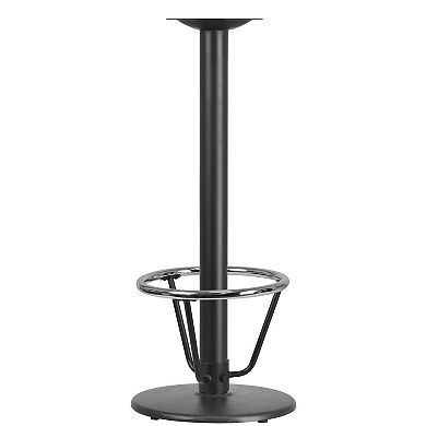 Emma and Oliver 18" Round Restaurant Table Base with 3" Dia. Bar Height Column and Foot Ring