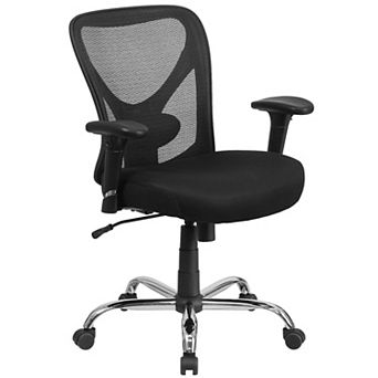 Emma and Oliver Big & Tall Office Chair Adjustable Height Mesh Swivel Office Chair with Wheels