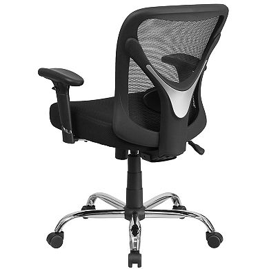Emma and Oliver Big & Tall Office Chair Adjustable Height Mesh Swivel Office Chair with Wheels