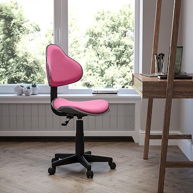 Emma and Oliver Pink Fabric Swivel Ergonomic Task Office Chair