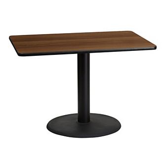 Emma and Oliver 30"x42" Rectangular Natural Laminate Table Top with 24"RD Base