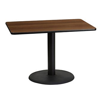Emma and Oliver 30"x42" Rectangular Natural Laminate Table Top with 24"RD Base