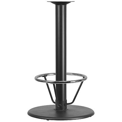 Emma and Oliver 24" Round Restaurant Table Base with 4" Dia. Bar Height Column and Foot Ring