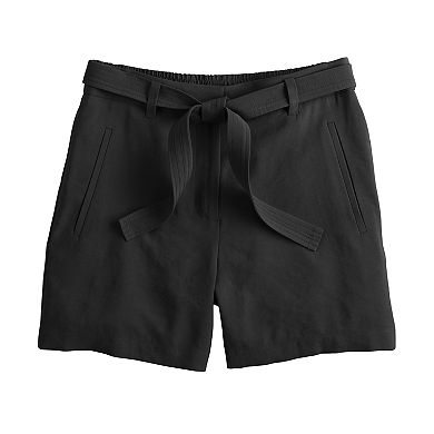 Women's Nine West Belted High-Waisted Shorts