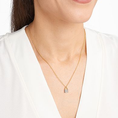 Sarafina Diamond Accent Lock Pendant Necklace