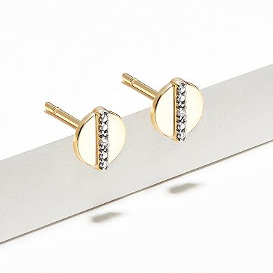 Sarafina Diamond Accent Round Stud Earrings