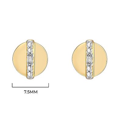 Sarafina Diamond Accent Round Stud Earrings