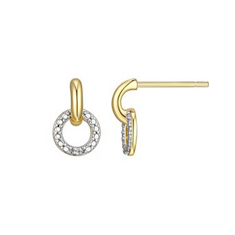 Sarafina Diamond Accent Open Circle Earrings