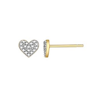 Sarafina Diamond Accent Heart Stud Earrings