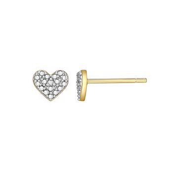 Sarafina Diamond Accent Heart Stud Earrings
