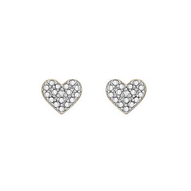 Sarafina Diamond Accent Heart Stud Earrings