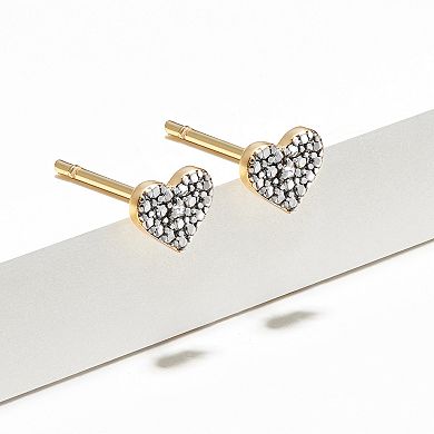 Sarafina Diamond Accent Heart Stud Earrings