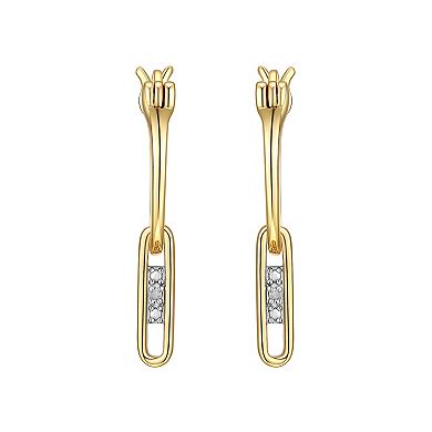 Sarafina Diamond Accent Dangle Hoop Earrings