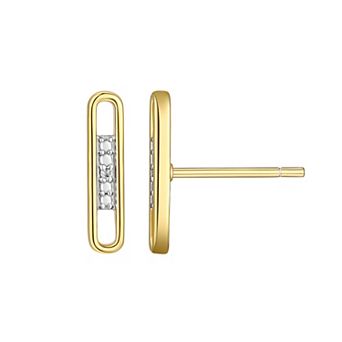 Sarafina Diamond Accent Bar Earrings
