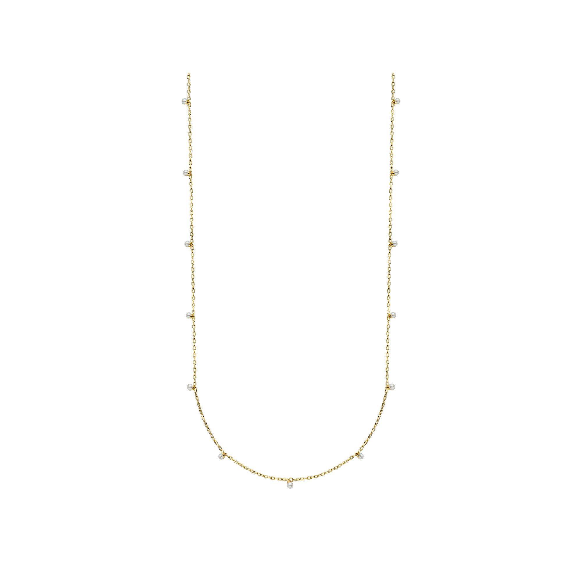 Sarafina Simulated Pearl Station Necklace, Womens, Gold Tone White
