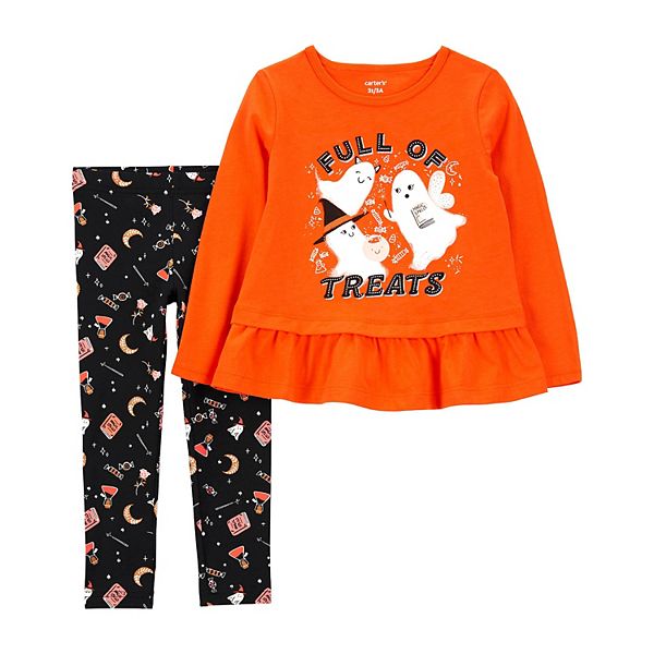 Baby Girl Carter s 2 Piece Full Of Treats Halloween Pajama Set