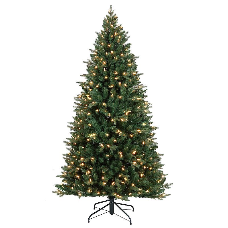 Mr. Christmas Alexa Enabled 7.5-ft. Artificial Christmas Tree, Green