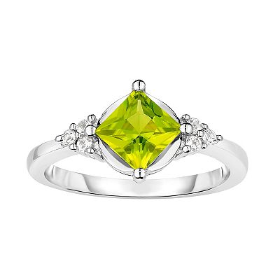 Sterling Silver Peridot/Topaz on sale Ring 7