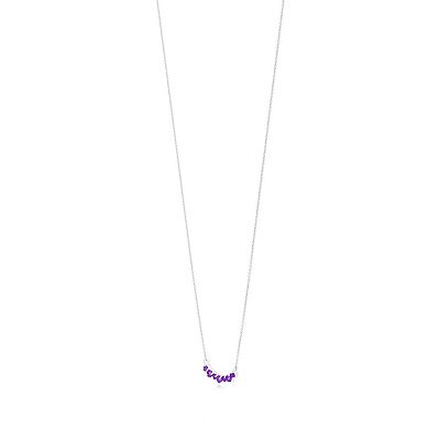 Gemistry 14k White Gold 7-Stone Amethyst Necklace