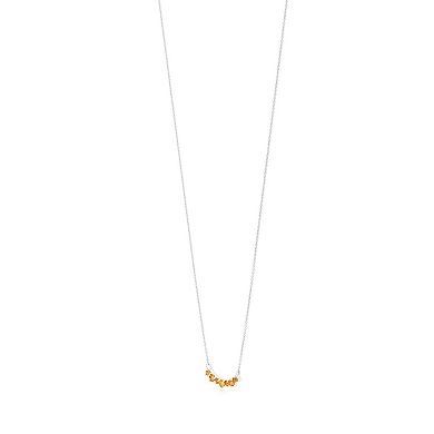 Gemistry 14k White Gold 7-Stone Citrine Necklace