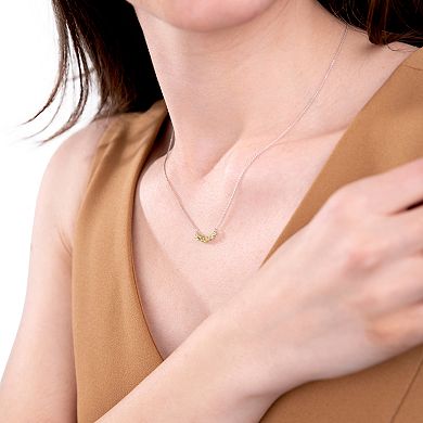 Gemistry 14k White Gold 7-Stone Peridot Necklace