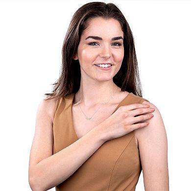 Gemistry 14k White Gold 7-Stone Peridot Necklace