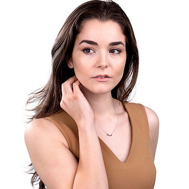 Gemistry 14k White Gold 7-Stone Rhodolite Necklace