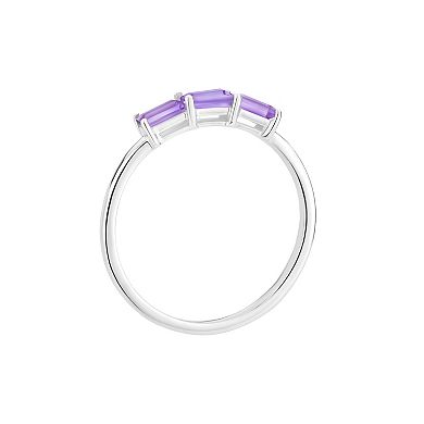 Gemistry 14k White Gold Amethyst Ring