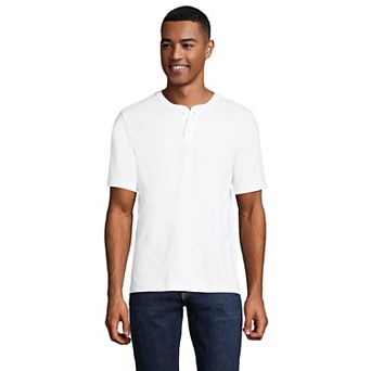 Big & Tall Lands' End Short Sleeve Super-T Henley