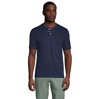 Big & Tall Lands' End Short Sleeve Super-T Henley