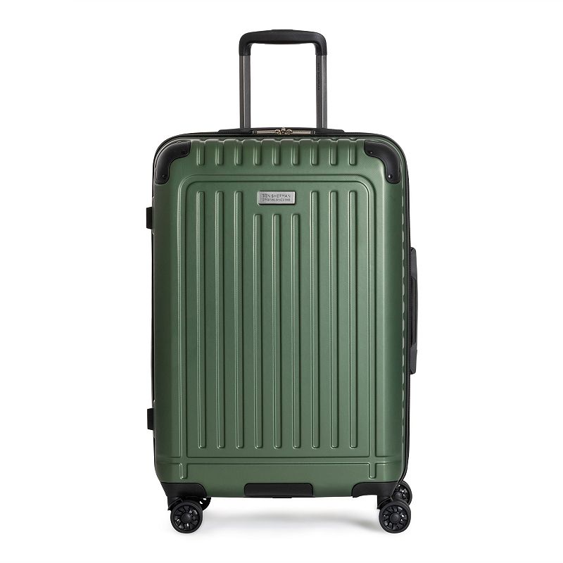 Ben Sherman Sunderland Hardside Spinner Luggage, Green, 24 INCH