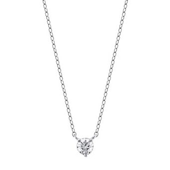 Arctic Clear 14k Gold 1/3 Carat T.W. Round Cut Lab-Grown Diamond Solitaire Pendant Necklace