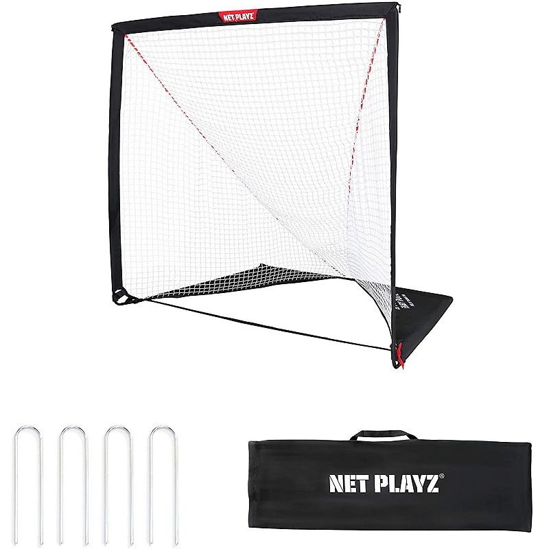 Net Playz 6 x 6 Foot Lacrosse Goal, Black