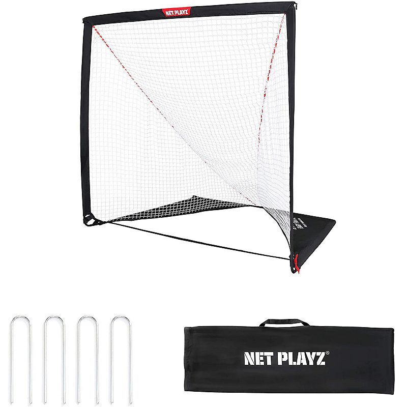 Net Playz 6' x 6' Lacrosse Goal, Black