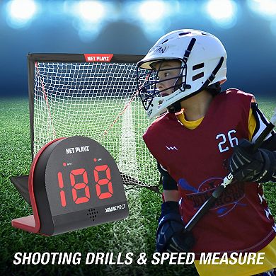 Net Playz Lacrosse Training Equipment, Practice Net and Speed Radar Gift Set