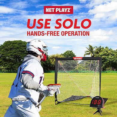 Net Playz Lacrosse Training Equipment, Practice Net and Speed Radar Gift Set