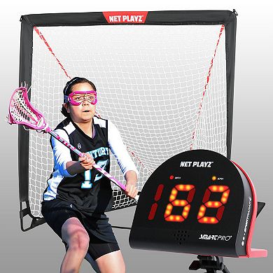 Net Playz Lacrosse Training Equipment, Practice Net and Speed Radar Gift Set