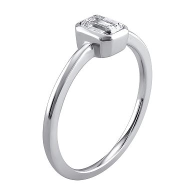 Arctic Clear 14k White Gold 1/2 Carat T.W. Lab-Grown Diamond Emerald-Cut Engagement Ring