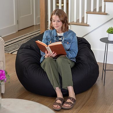 Emma and Oliver Oversized Refillable Bean Bag Chair for All Ages