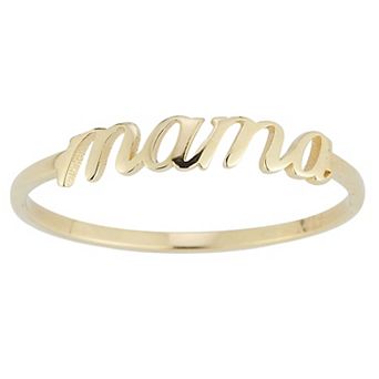LUMINOR GOLD 14k Gold "Mama" Stackable Ring