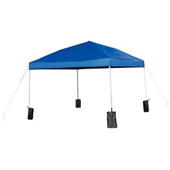 Emma and Oliver Ukko 10'x10' Weather Resistant, UV Coated Pop Up Canopy Tent with Sandbags and Wheeled Case