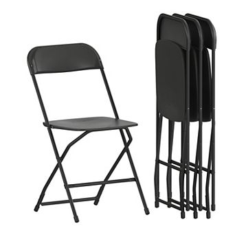 Emma and Oliver Lightweight Folding Chair - 4 Pack 650LB Weight Capacity Comfortable Event Chair