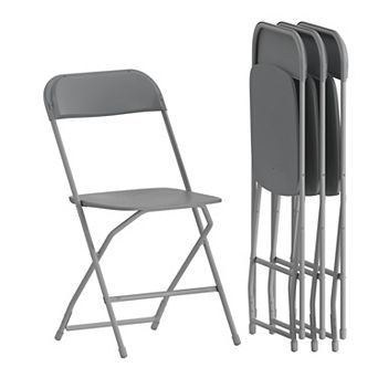 Emma and Oliver Lightweight Folding Chair - 4 Pack 650LB Weight Capacity Comfortable Event Chair