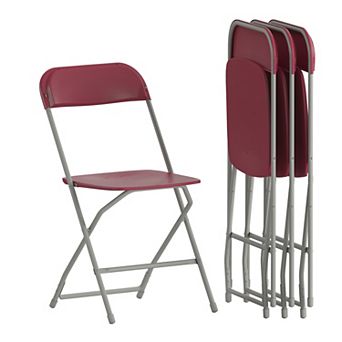 Emma and Oliver Lightweight Folding Chair - 4 Pack 650LB Weight Capacity Comfortable Event Chair