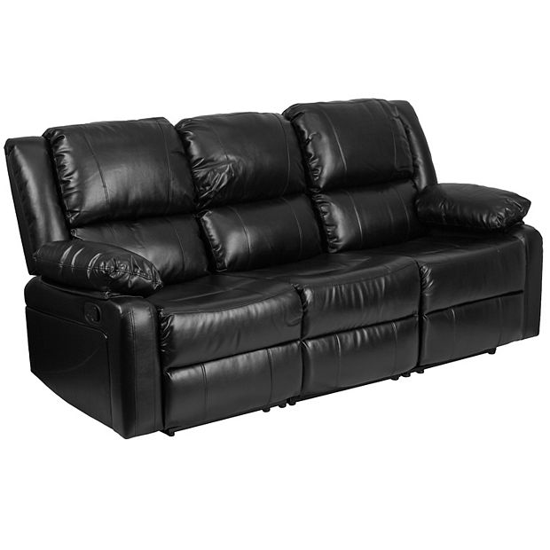 Couch with two store recliners built in