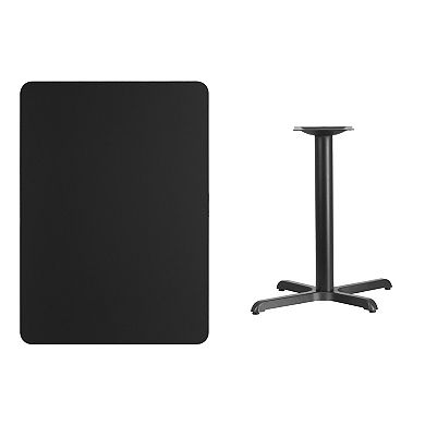 Emma and Oliver 30"x42" Rectangular Natural Laminate Table Top with 23.5"x29.5" Base